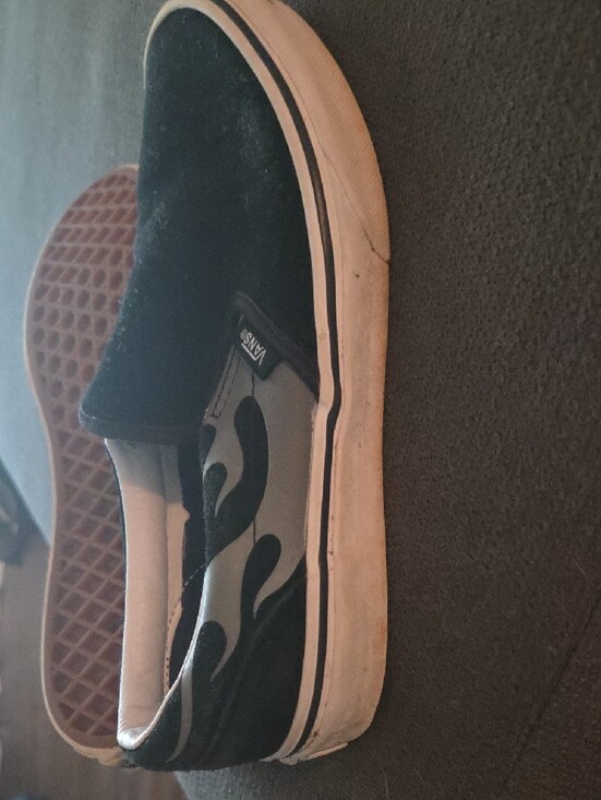 Vans Black & White Classic Slip-On Loafers